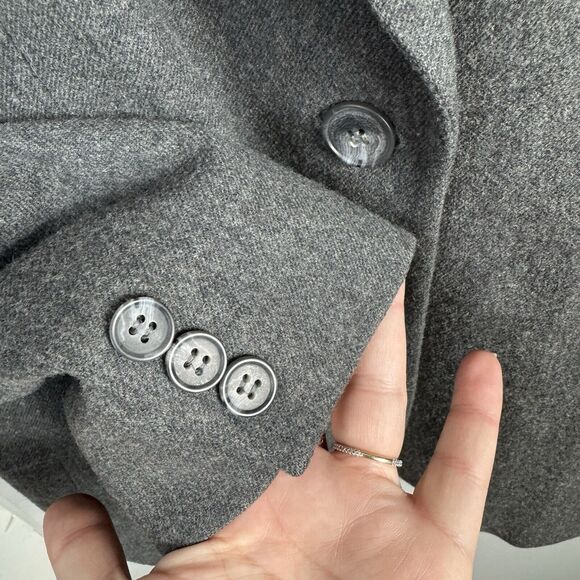 vtg PENDLETON Pure New Wool Blazer Jacket 14 Gray‎ 100% Wool Made in USA 90s - Picture 4 of 7